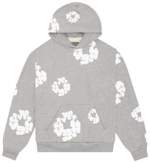 D3N1M T3AR$  Hoodie Grey on White